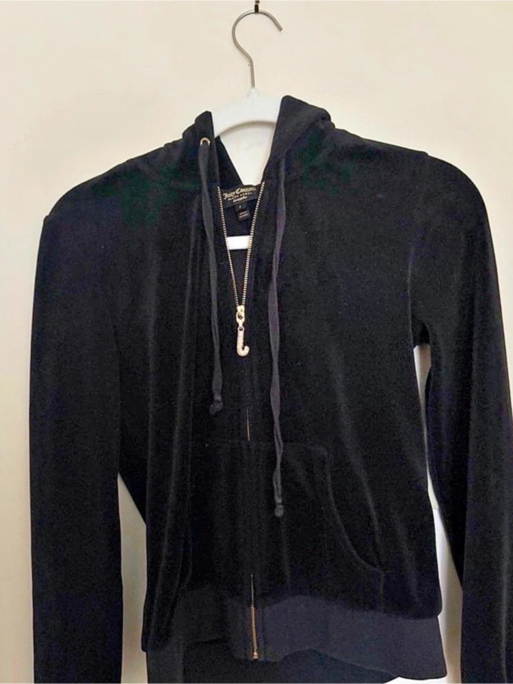 Juicy Couture Black Label Velour Hoodie and Track Pants Set & Jogger Set Black
